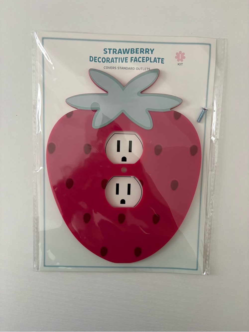 Strawberry Decorative Faceplate - Pink Strawberry Outlet Cover